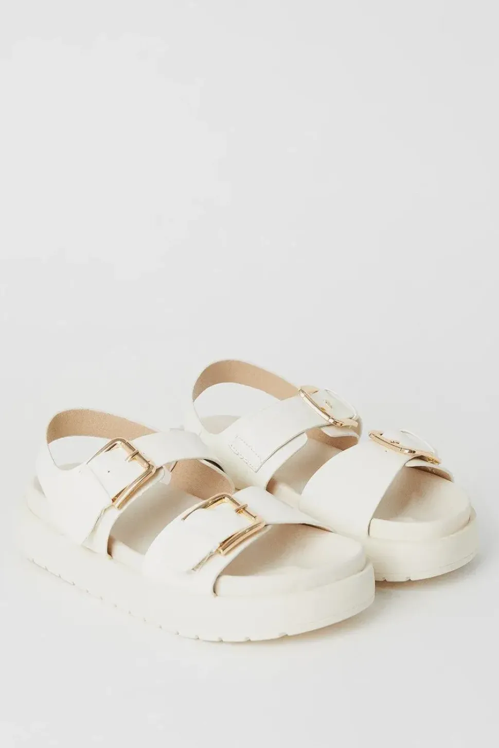 Glow Double Buckle Chunky Sandals