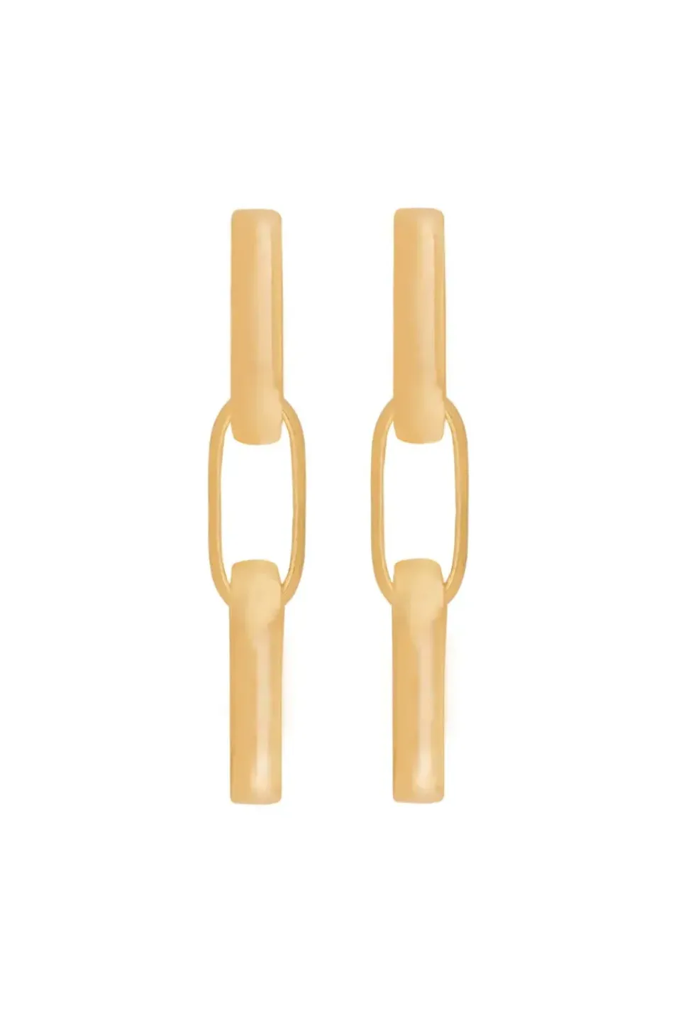 Gold Link Drop Earrings