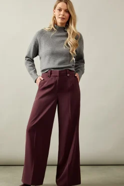 Gold Trim Wide Leg Trousers