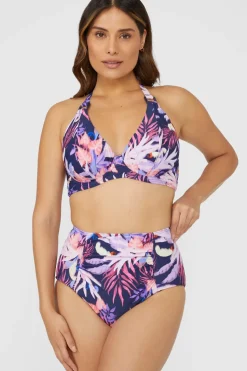 Gorgeous Arianna Palm Non Padded Plunge Underwire Bikini Top