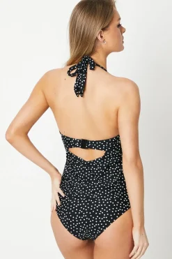 Gorgeous DD+ Spot Non Pad Plunge Tankini Top