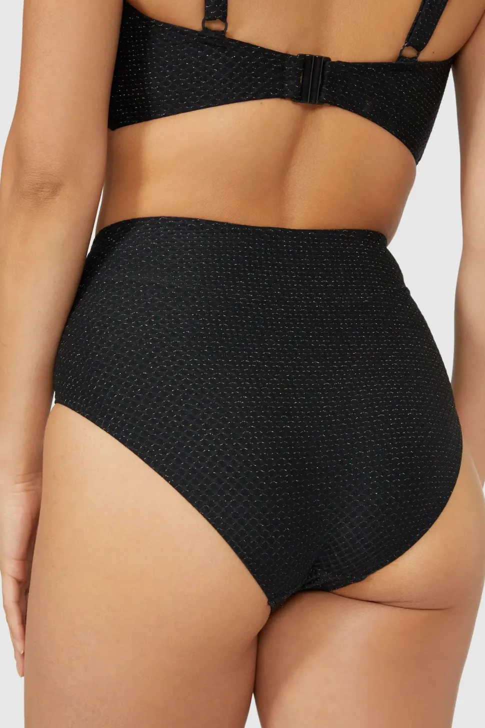 Gorgeous Gold Sparkle High Waist Bikini Bottom