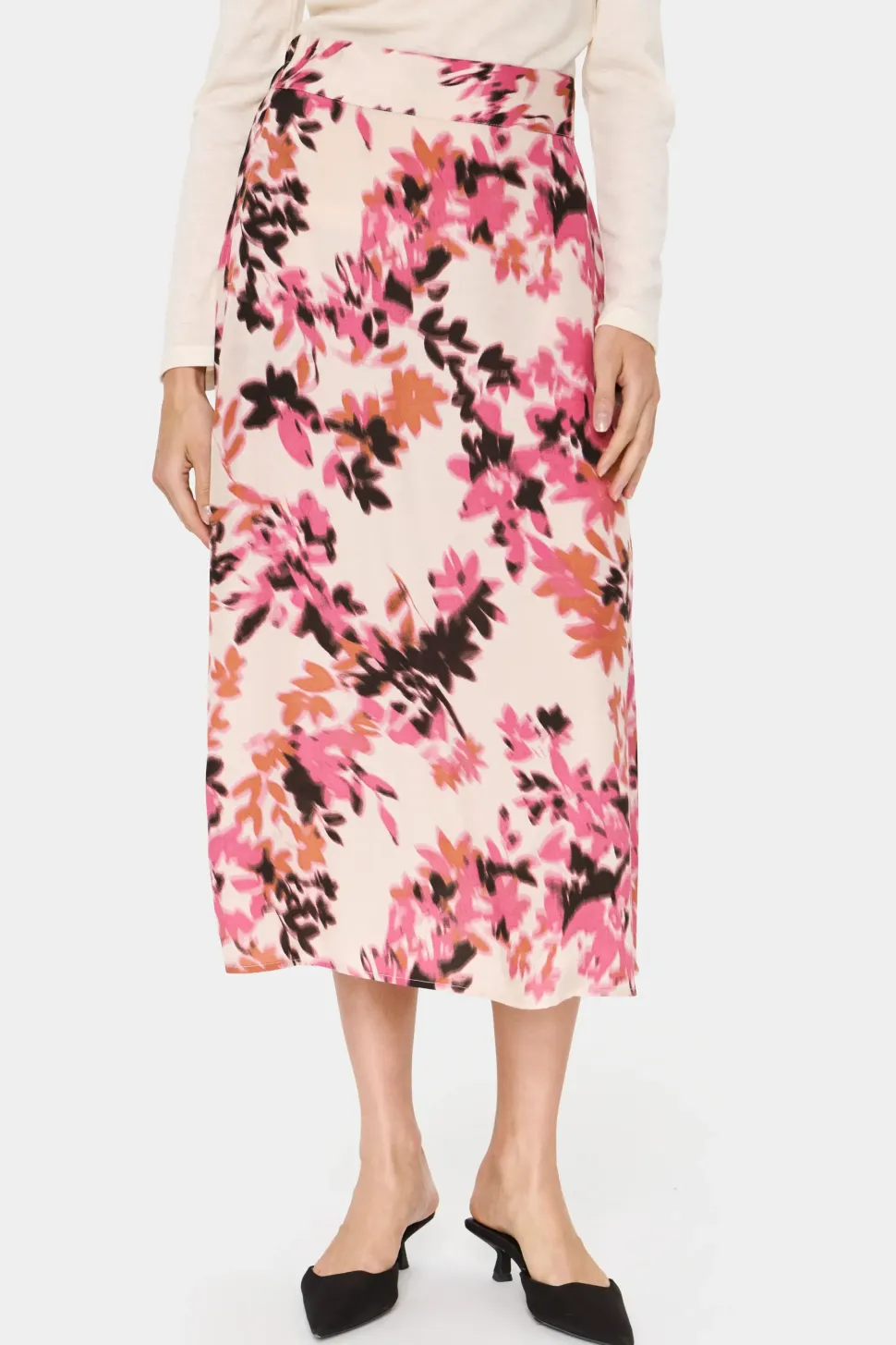 GracySZ A-line Fit Printed Midi Skirt-