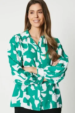 Green Abstract Shirt