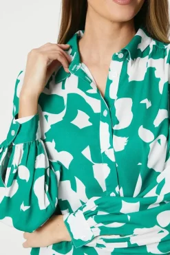 Green Abstract Shirt