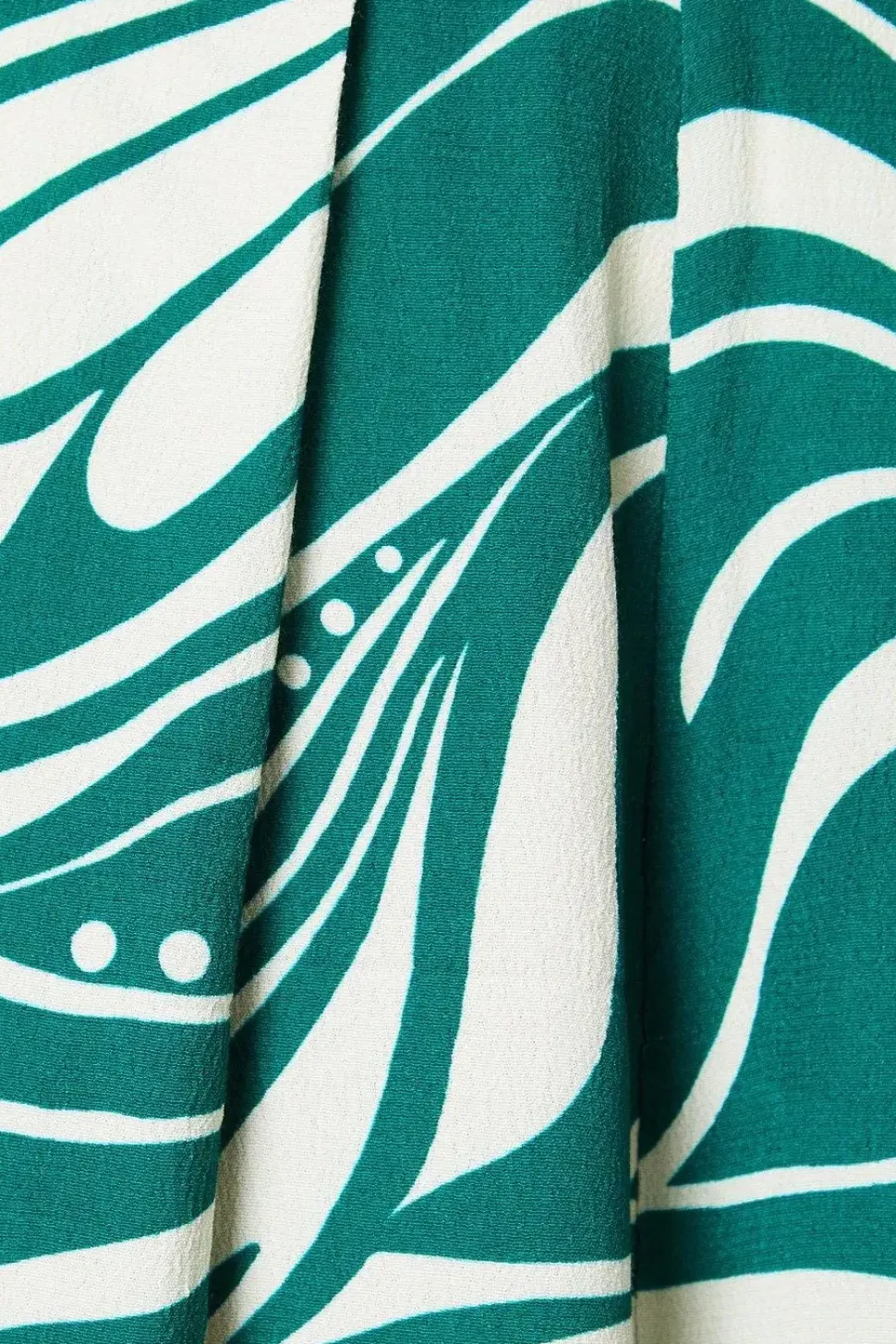 Green Abstract Wide Leg Trouser