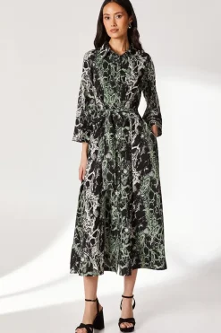 Green Snake Shirt Dress