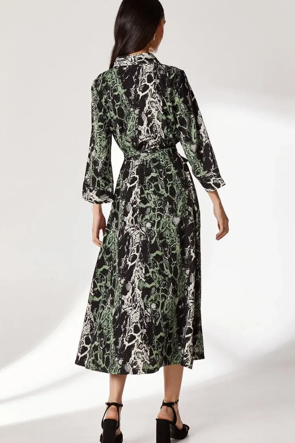 Green Snake Shirt Dress