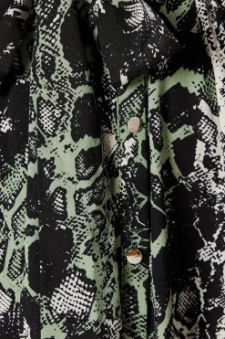 Green Snake Shirt Dress