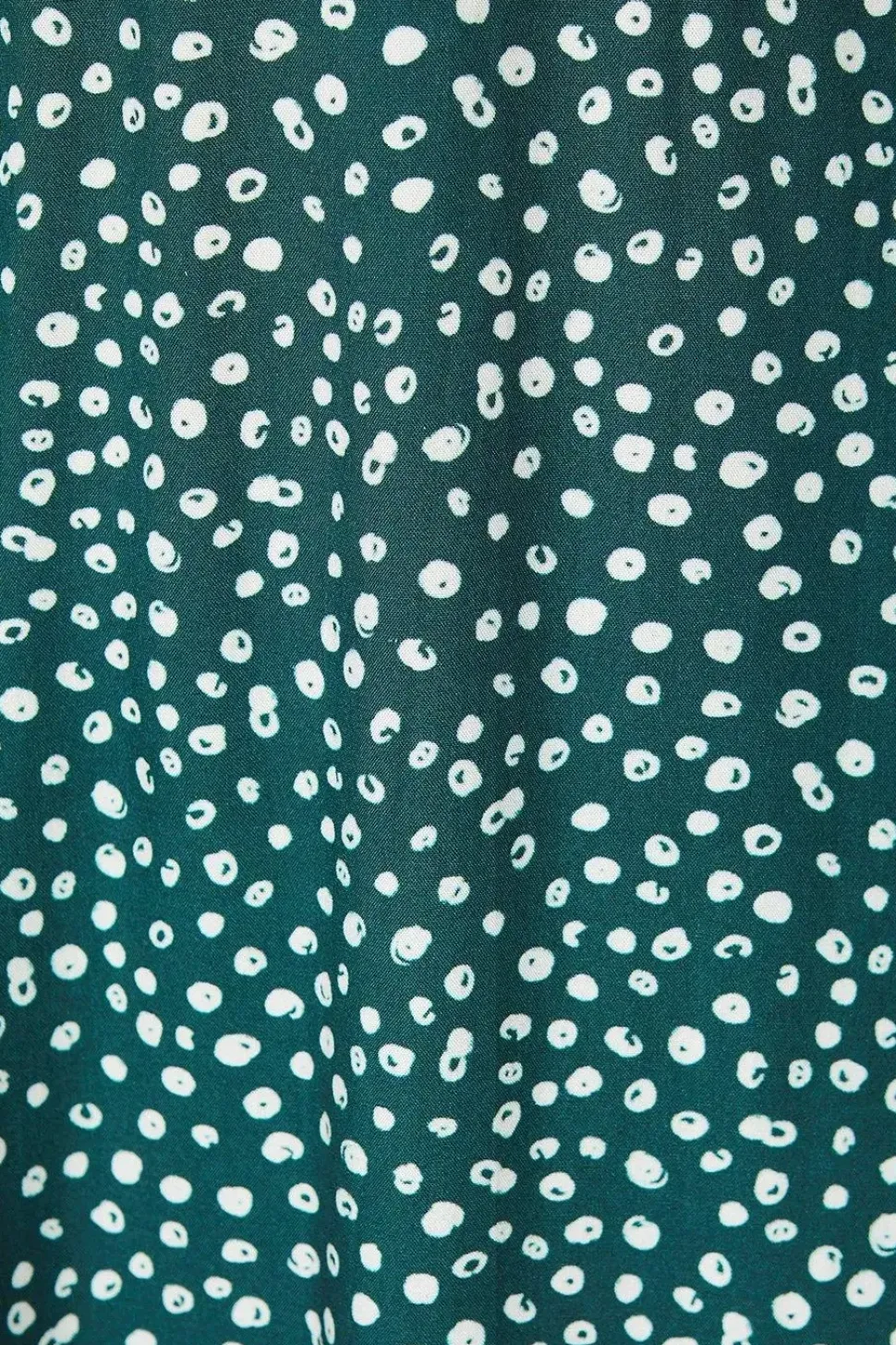 Green Spot Wrap Mini Dress