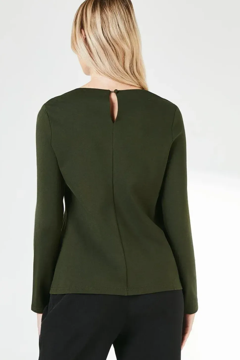 Green Trim Detail Ponte Top