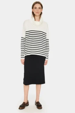 GrilaSZ Cowl Neck Stripe Pullover-