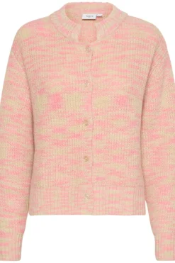 GustaSZ Collar Button Melange Cardigan-