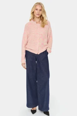 GustaSZ Collar Button Melange Cardigan-