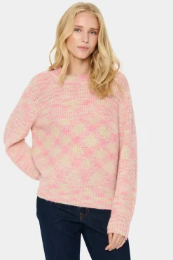 GustaSZ Crew Neck Melange Knit Pullover-