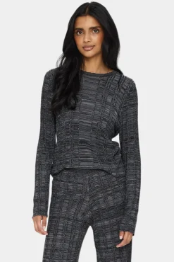 GwenSZ Slim Fit Textured Stripe Pullover-