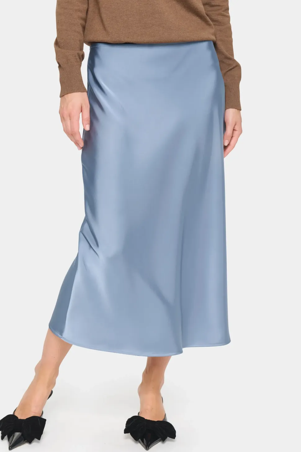 HafiaSZ High-waisted Satin Skirt-