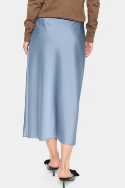HafiaSZ High-waisted Satin Skirt-