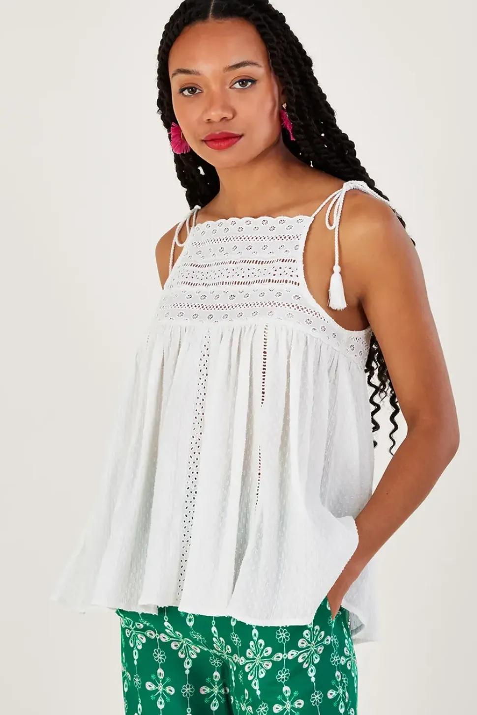 Halter High Neck Detail Cami