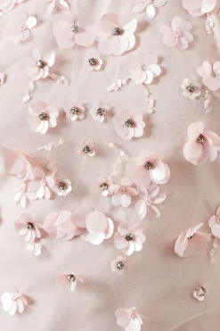 Halterneck Trailing Floral Embellished Bridesmaids Dress