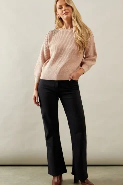 Hand Embellished Shoulder Cosy Sweater