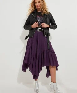 Handkerchief Hem Maxi Skirt