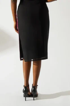 Hand Stitched Jewel Pencil Skirt