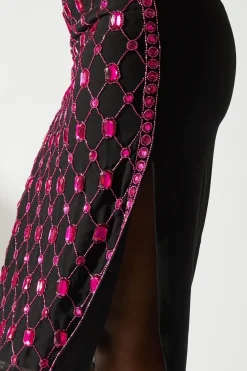 Hand Stitched Jewel Pencil Skirt