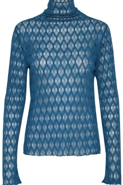 HattieSZ Lace Blouse Slim Fit High Neck-