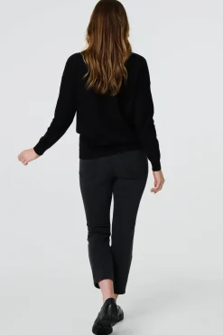 Heart Embellished Long Sleeve Jumper