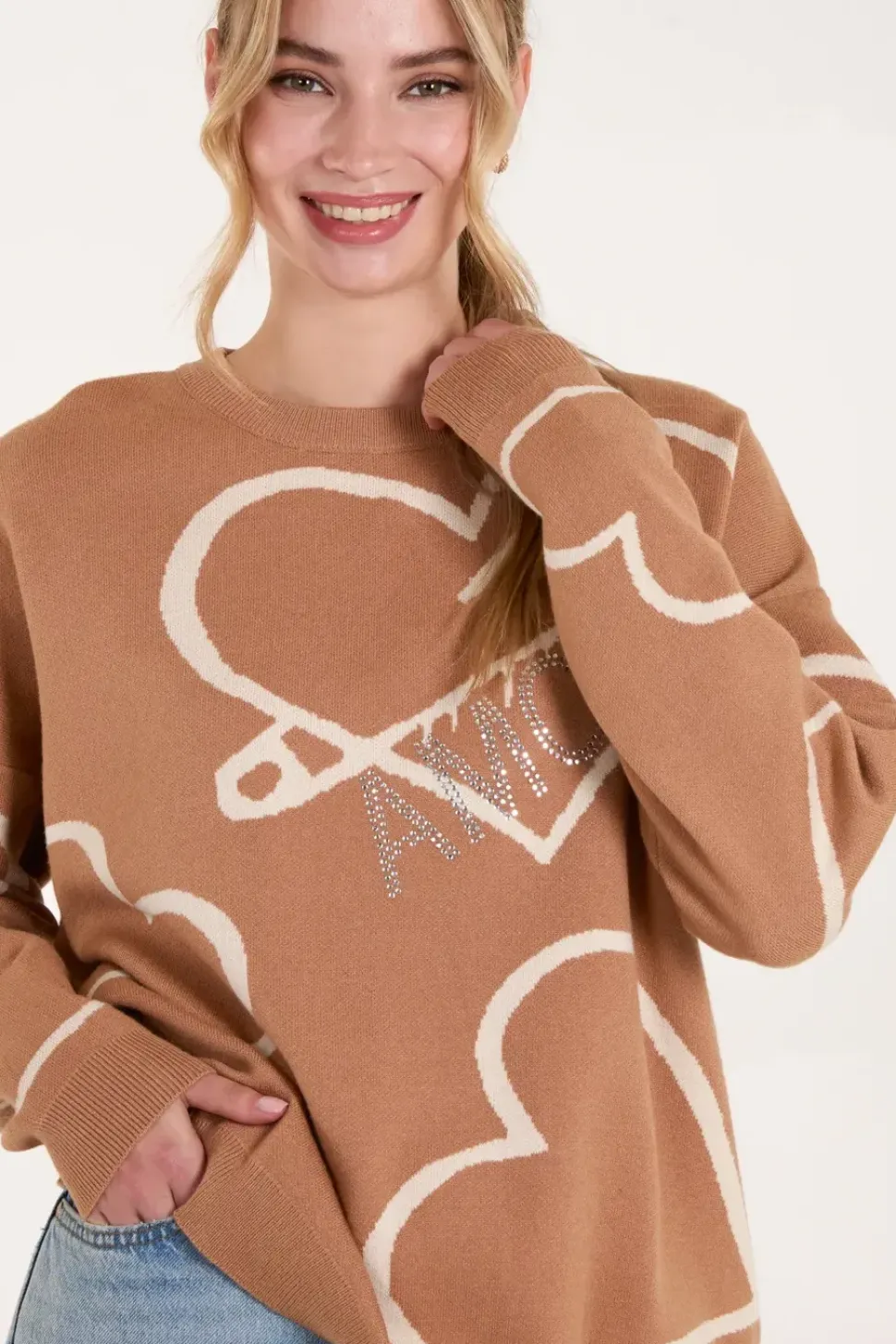 Heart Print 'Amour' Jumper