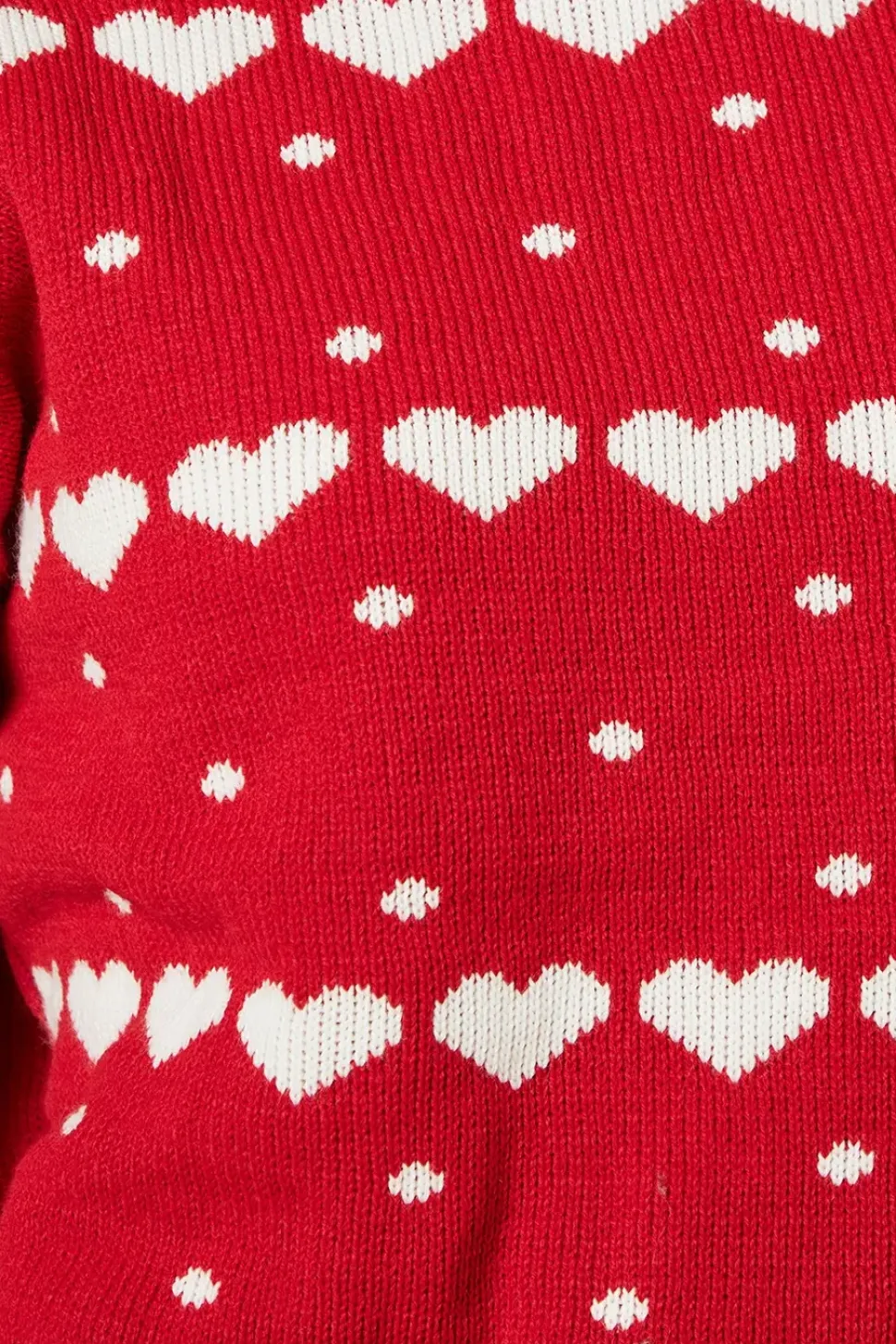 Heart Striped Crew Neck Jumper