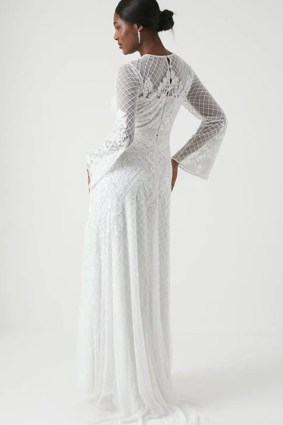 Heavily Embellished Boho Wedding Dress