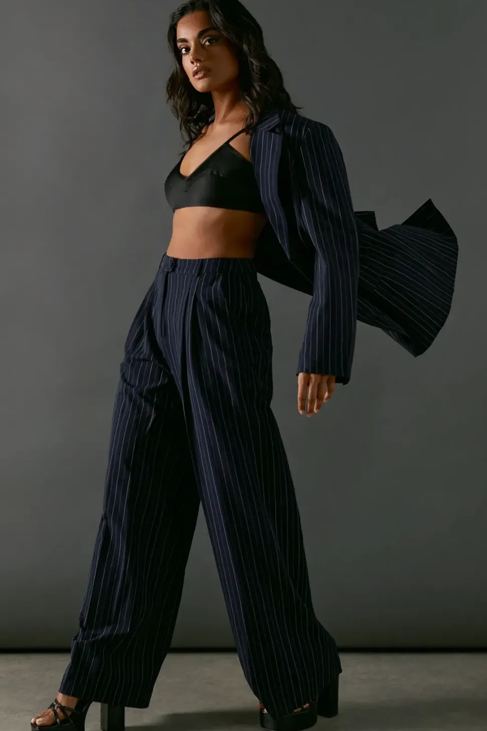 Heavy Satin Strappy Seaming Bralette