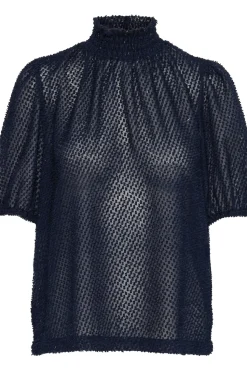 HelmaSZ Blouse Smock Neck Casual Fit-