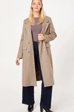 Herringbone Wool Smart Coat