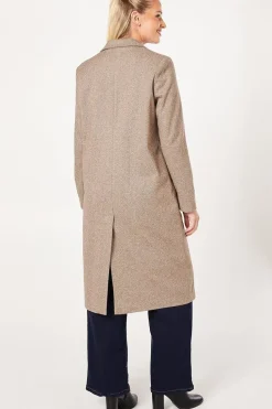 Herringbone Wool Smart Coat