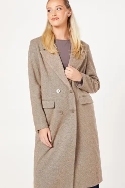 Herringbone Wool Smart Coat
