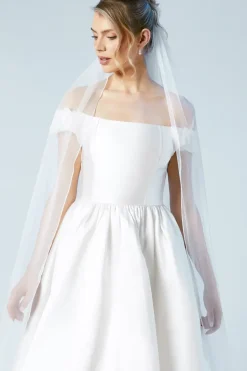 High Low Hem Puffball Wedding Dress