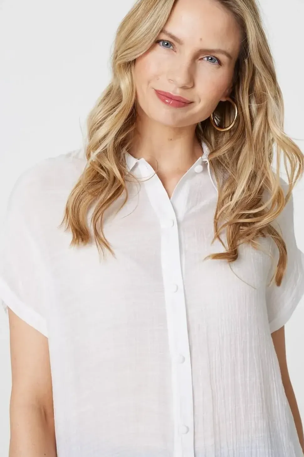 High Low Longline Button-Up Shirt