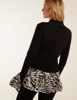 High Neck 2 In 1 Printed Jumper