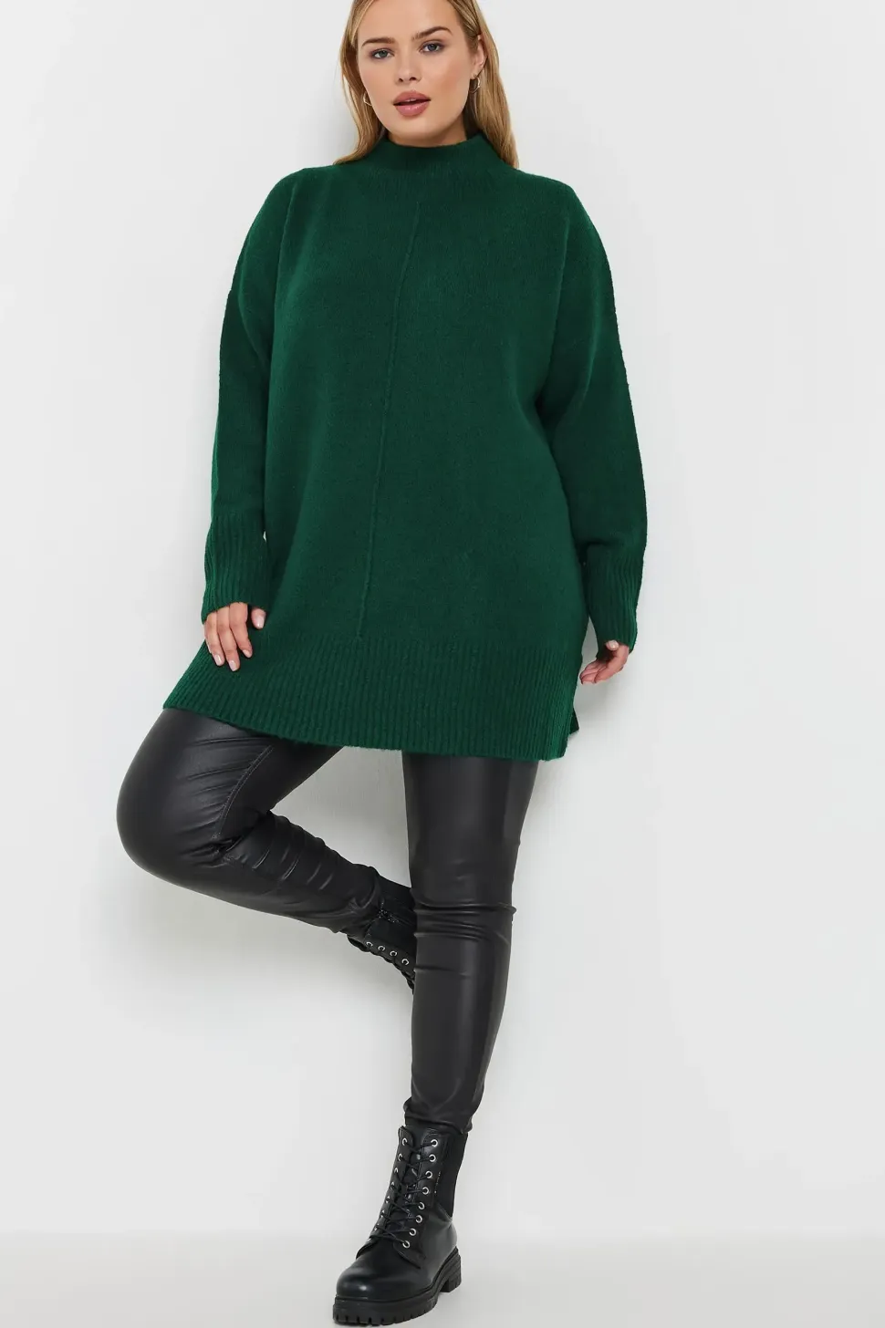 High Neck Seam Detail Jumper
