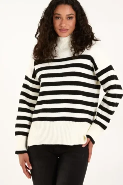 High Neck Striped Jumper