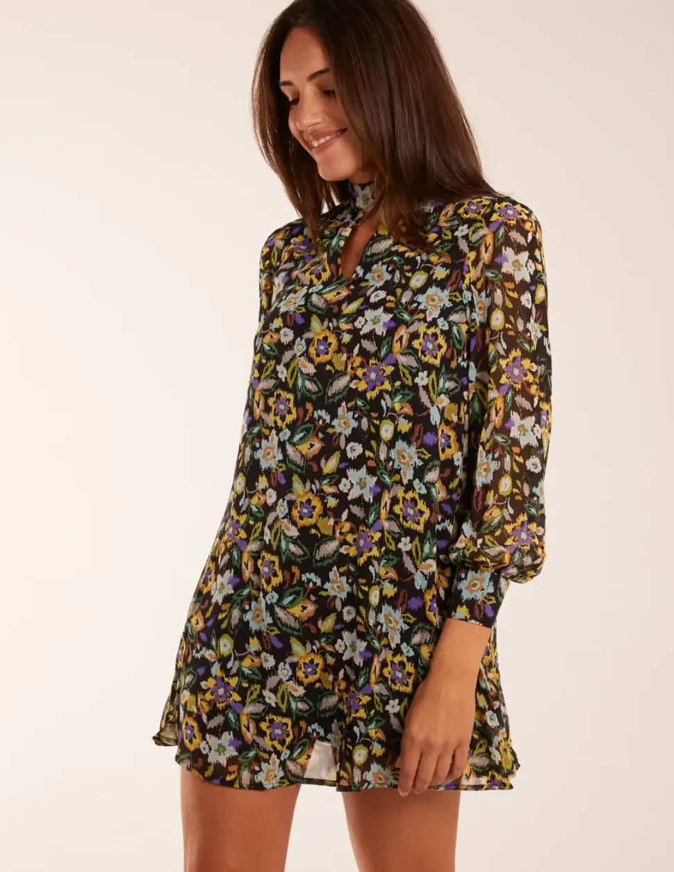 High Neck Swing Dress