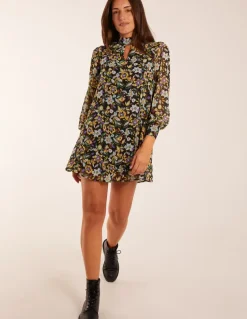 High Neck Swing Dress