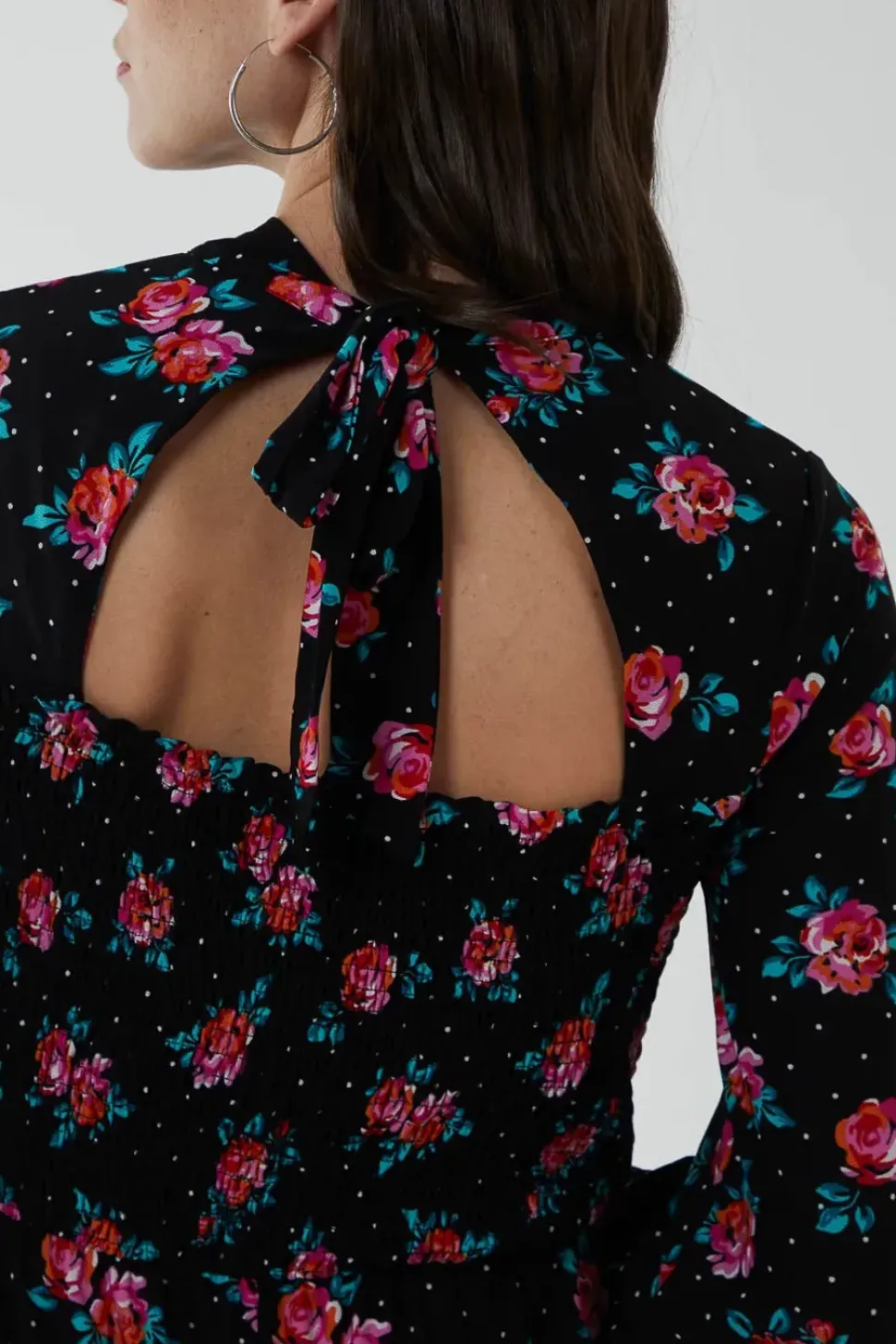 High Neck Tie Back Wide Leg Jumpsuit