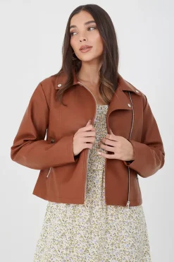 High Shine PU Biker Jacket