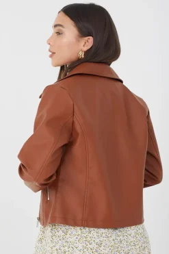 High Shine PU Biker Jacket
