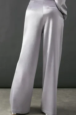 High Shine Satin Wide Leg Trouser
