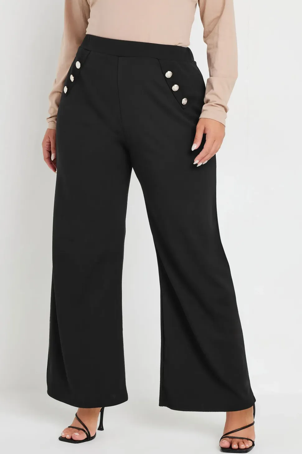 High Waisted Scuba Trousers